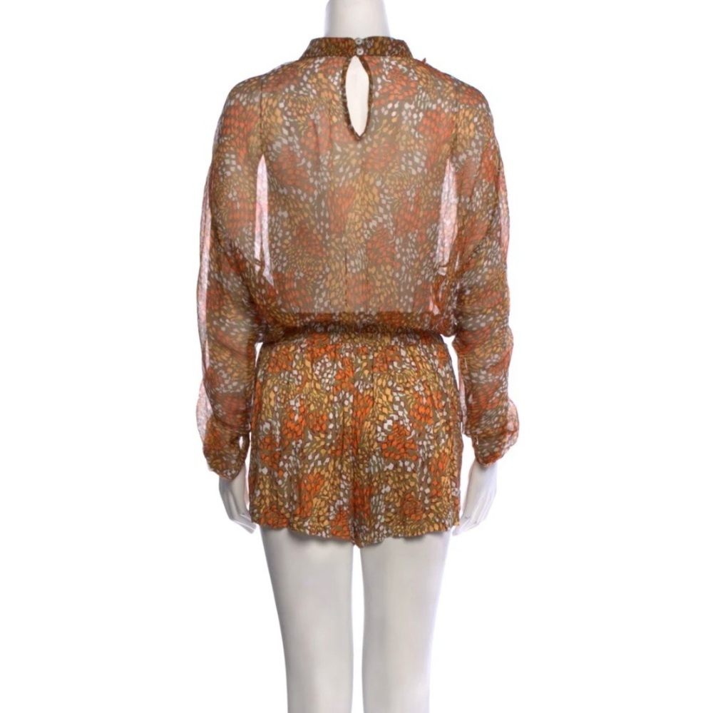 Poupette St Barth Silk Printed Short Romper Jumpsuit size XS - Picture 2 of 12